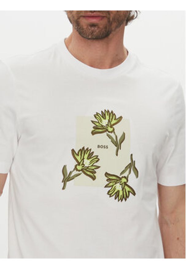 BOSS T-Shirt C-Thompson 13 50536763 Biały Regular Fit. Kolor: biały. Materiał: bawełna