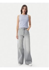 Calvin Klein Jeans Top LV047C201G Niebieski jasny Slim Fit. Kolor: niebieski. Materiał: bawełna #5