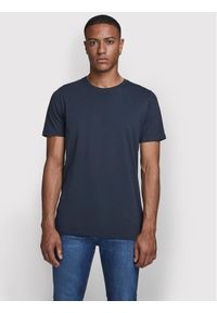 Jack & Jones - Jack&Jones T-Shirt Orrganic Basic 12156101 Granatowy Slim Fit. Kolor: niebieski. Materiał: bawełna