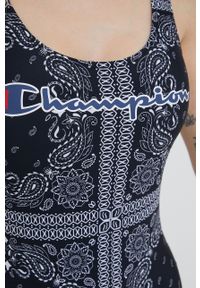 Champion jednoczęściowy strój kąpielowy 115061 kolor czarny miękka miseczka 115061-KK001. Kolor: czarny. Materiał: lycra, włókno, materiał. Wzór: nadruk #5