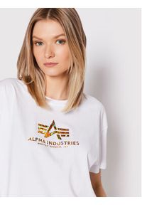 Alpha Industries T-Shirt Basic Print 116050HP Biały Relaxed Fit. Kolor: biały. Materiał: bawełna. Wzór: nadruk #3
