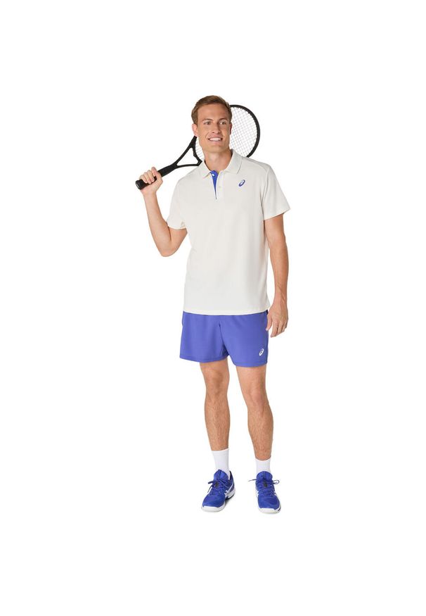 Polo Asics. Typ kołnierza: polo. Kolor: biały. Sport: tenis, fitness