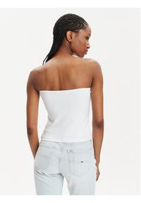 Tommy Jeans Top Essential DW0DW17989 Biały Slim Fit. Kolor: biały. Materiał: wiskoza #3