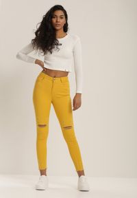 Renee - Żółte Spodnie Nerivere. Kolor: żółty #4