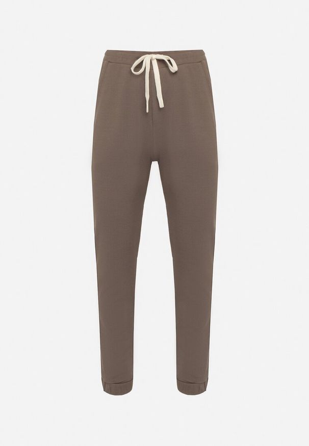 Born2be - Zielone Spodnie Dresowe z Bawełną i Sznurkami Arlania. Okazja: na spacer, na co dzień. Kolor: zielony. Materiał: dresówka, bawełna. Styl: casual, klasyczny