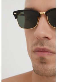 Ray-Ban Okulary przeciwsłoneczne CLUBMASTER SQUARE 0RB3916 kolor czarny. Kształt: prostokątne. Kolor: czarny #6