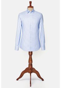 Lancerto - Koszula Błękitna w Kratę Ragusa. Typ kołnierza: button down. Kolor: niebieski. Materiał: tkanina, bawełna. Wzór: aplikacja, kratka, ze splotem. Sezon: lato. Styl: vintage #1