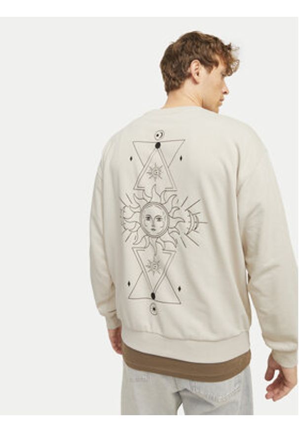 Jack & Jones Bluza Jackie 12272482 Beżowy Relaxed Fit. Kolor: beżowy. Materiał: syntetyk, bawełna