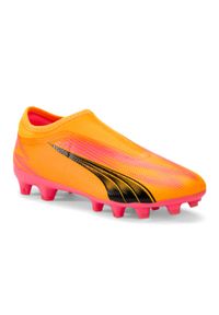 Puma - Buty piłkarskie dziecięce PUMA Ultra Match LL FG/AG Jr. Kolor: pomarańczowy, wielokolorowy, różowy. Sport: piłka nożna #1