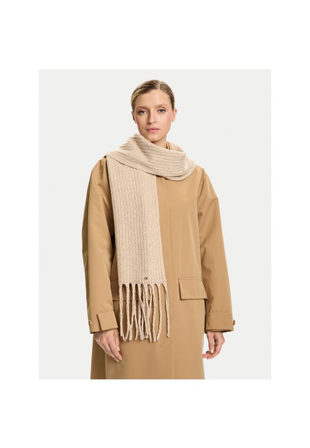 TOMMY HILFIGER - Szalik Tommy Hilfiger. Kolor: beżowy