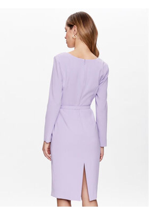 Pinko Sukienka koktajlowa Mendosa 100559 7624 Fioletowy Regular Fit. Kolor: fioletowy. Materiał: syntetyk. Styl: wizytowy