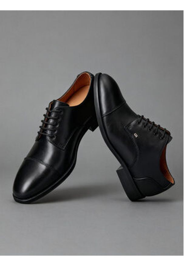 Gino Rossi Półbuty EO-MARTINO-02 125AM Brązowy. Kolor: czarny. Materiał: skóra