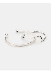 Sinsay - Bransoletka z błyszczącym wykończeniem 2 pack - srebrny. Materiał: srebrne. Kolor: srebrny