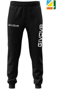 Givova Big Logo Spodnie treningowe - Komfort i styl. Kolor: czarny. Materiał: poliester, bawełna. Sport: fitness
