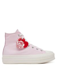 Converse Trampki Chuck Taylor All Star Lift Platform Hearts A13652C Różowy. Kolor: różowy. Materiał: materiał. Obcas: na platformie #1