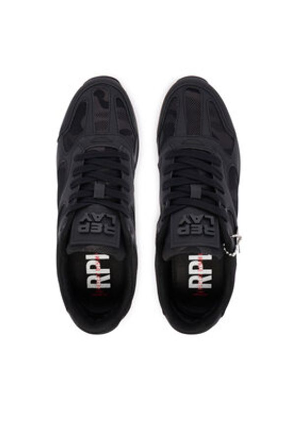 Replay - REPLAY Sneakersy GMS68.000.C0106S Czarny. Kolor: czarny. Materiał: skóra