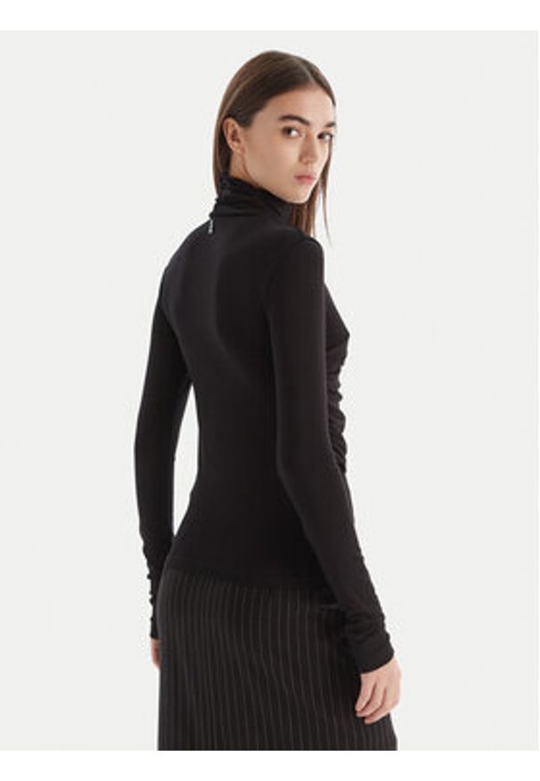 Patrizia Pepe Bluzka 2M4478 J337 Czarny Regular Fit. Kolor: czarny. Materiał: syntetyk