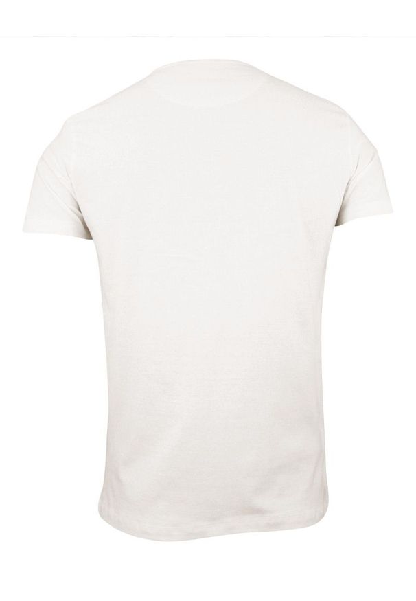 Kremowy T-Shirt (Koszulka) z Kieszonką, Bez Nadruku -Brave Soul Męski, Okrągły Dekolt, Écru, Bawełna. Okazja: na co dzień. Kolor: beżowy, brązowy, wielokolorowy. Materiał: bawełna. Sezon: lato, wiosna. Styl: casual