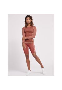 Damska koszulka z długim rękawem Hummel Clea. Kolor: czerwony, fioletowy, wielokolorowy, różowy. Długość rękawa: długi rękaw. Długość: długie. Sport: piłka ręczna #2