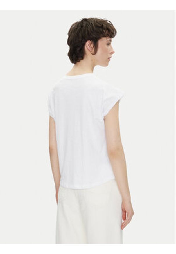 Pepe Jeans T-Shirt Rosalie PL506033 Biały Regular Fit. Kolor: biały. Materiał: bawełna