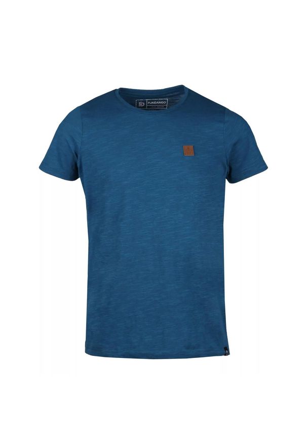 FUNDANGO - T-shirt męski Fundango Jaggy Structured T z krótkim rękawem. Kolor: niebieski. Długość rękawa: krótki rękaw. Długość: krótkie. Sport: turystyka piesza