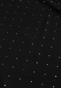 Born2be - Czarna Bluzka z Cyrkoniami i Dekoltem w Łódkę Saloriel. Okazja: na co dzień. Kolor: czarny. Materiał: jeans, skóra, poliester. Wzór: aplikacja. Styl: casual, wizytowy #3