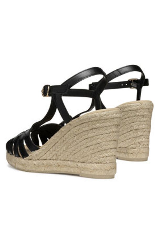 Geox Espadryle D Gelsa D55TPA 00043 C9999 Czarny. Kolor: czarny. Materiał: skóra