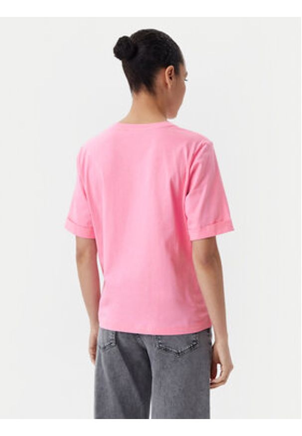 Liu Jo Sport T-Shirt q-roa-35247 Kolorowy Regular Fit. Kolor: różowy. Materiał: bawełna. Wzór: kolorowy. Styl: sportowy