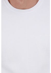 Armani Exchange Bluza bawełniana męska kolor biały z nadrukiem. Okazja: na co dzień. Kolor: biały. Materiał: bawełna. Wzór: nadruk. Styl: casual #2