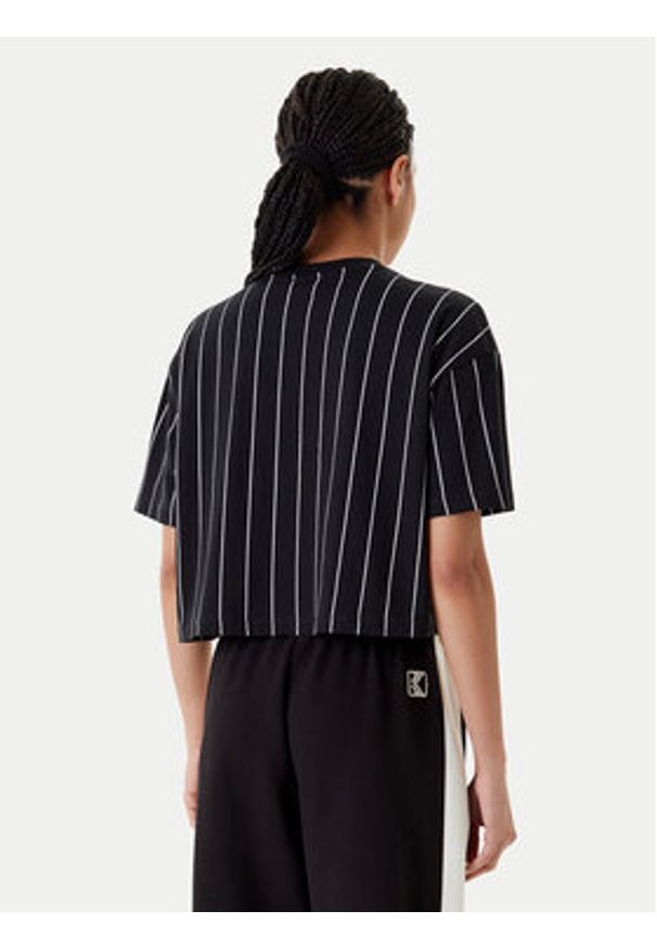 Karl Kani T-Shirt Small Signature Essential Pinstripe 6137880 Czarny Relaxed Fit. Kolor: czarny. Materiał: bawełna