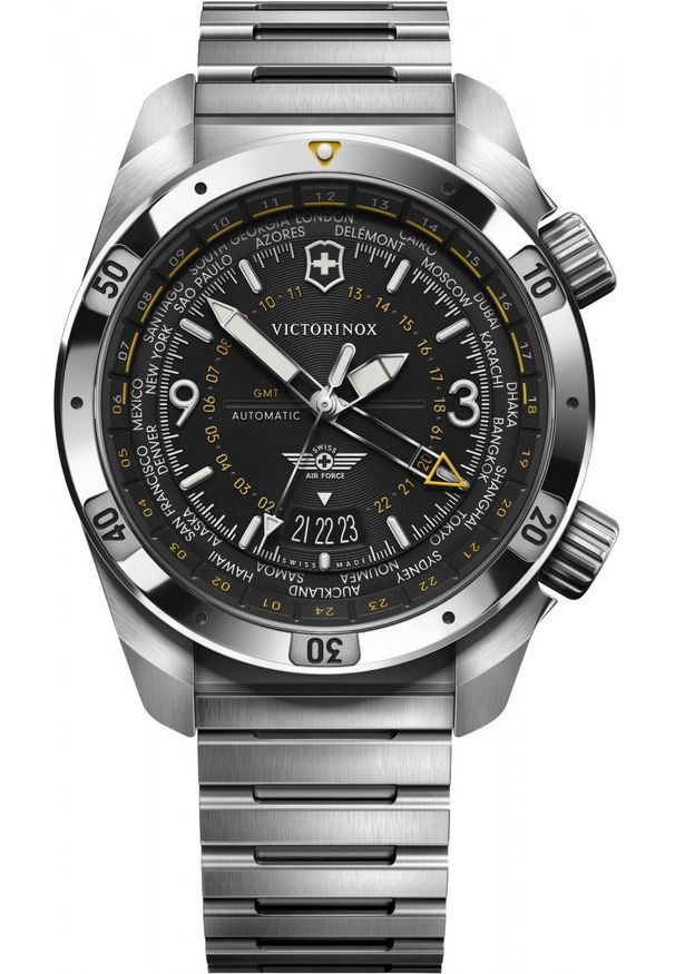 VICTORINOX - Zegarek męski Victorinox 242004 srebrny. Kolor: srebrny