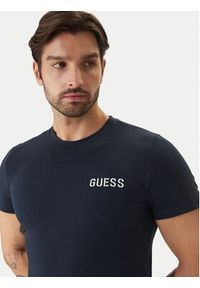 Guess T-Shirt U6GM03 K6YW1 Granatowy Slim Fit. Kolor: niebieski. Materiał: bawełna #5