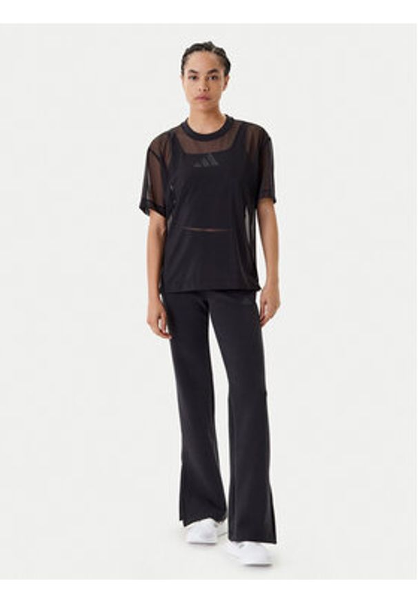 Adidas - adidas T-Shirt ALL SZN Soft Lux Mesh JM3737 Czarny Loose Fit. Kolor: czarny. Materiał: syntetyk
