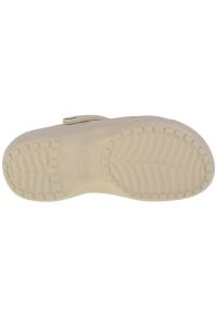 Klapki Crocs Classic Platform Clog W 206750-2Y2 beżowy. Okazja: na co dzień. Kolor: beżowy. Materiał: materiał, guma. Obcas: na platformie. Styl: casual #2