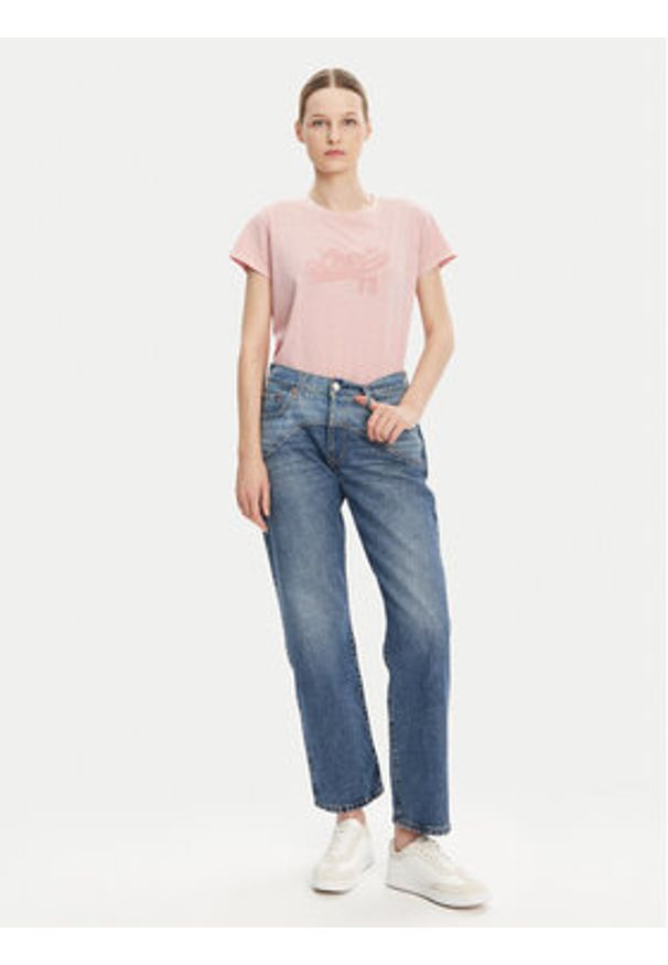 Levi's® T-Shirt Graphic A8804-0039 Różowy Boxy Fit. Kolor: różowy. Materiał: bawełna