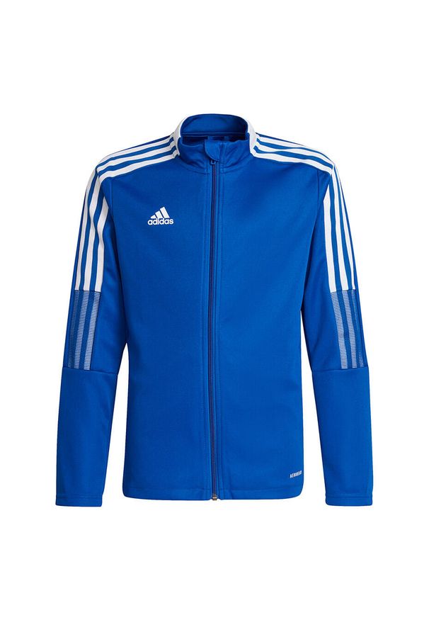 Adidas - Bluza piłkarska dla dzieci adidas Tiro 21 Track. Kolor: niebieski, biały, wielokolorowy. Sport: piłka nożna