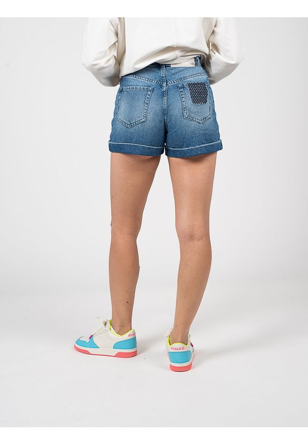 Pinko Szorty "Dotta" | 1J10TF Y653 | Kobieta | Niebieski. Kolor: niebieski. Materiał: bawełna. Styl: elegancki, klasyczny
