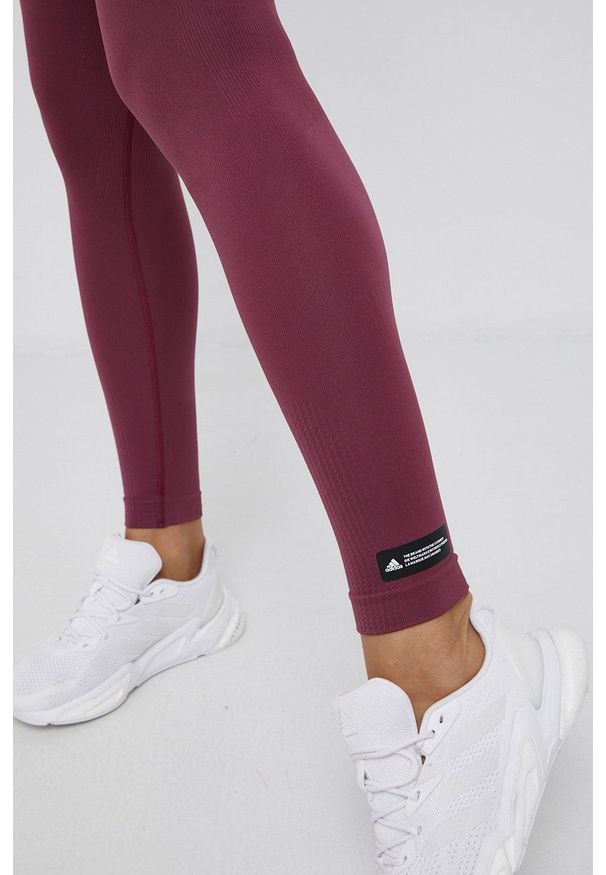 adidas Performance - Adidas Performance - Legginsy. Kolor: fioletowy. Materiał: dzianina. Sport: fitness