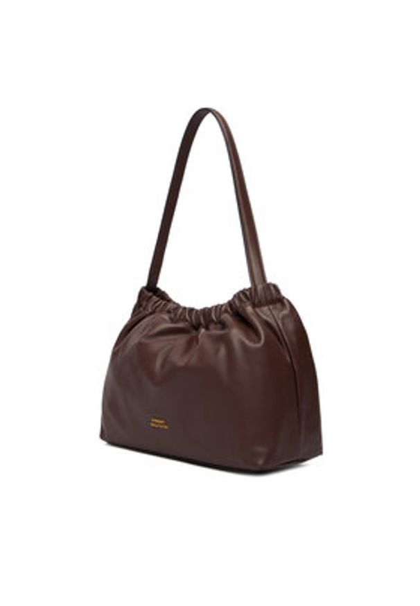 TOMMY HILFIGER - Tommy Hilfiger Torebka Soft Leather Shoulder Bag AW0AW18307 Bordowy. Kolor: czerwony. Materiał: skórzane