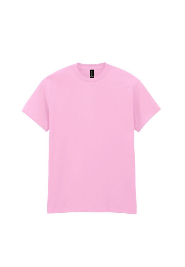 GILDAN - Ciężka Bawełniana Koszulka Unisex Dla Dorosłych. Kolor: różowy. Materiał: bawełna. Sport: turystyka piesza