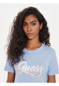 Guess T-Shirt W4YI09 JA914 Niebieski Regular Fit. Kolor: niebieski. Materiał: bawełna #4