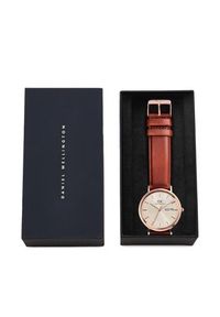 Daniel Wellington Zegarek Classic Day Display 40 DW00100829 Różowe złoto. Kolor: wielokolorowy, różowy, złoty. Materiał: skóra #6