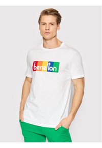 United Colors of Benetton - United Colors Of Benetton T-Shirt 3I1XU100A Biały Regular Fit. Kolor: biały. Materiał: bawełna