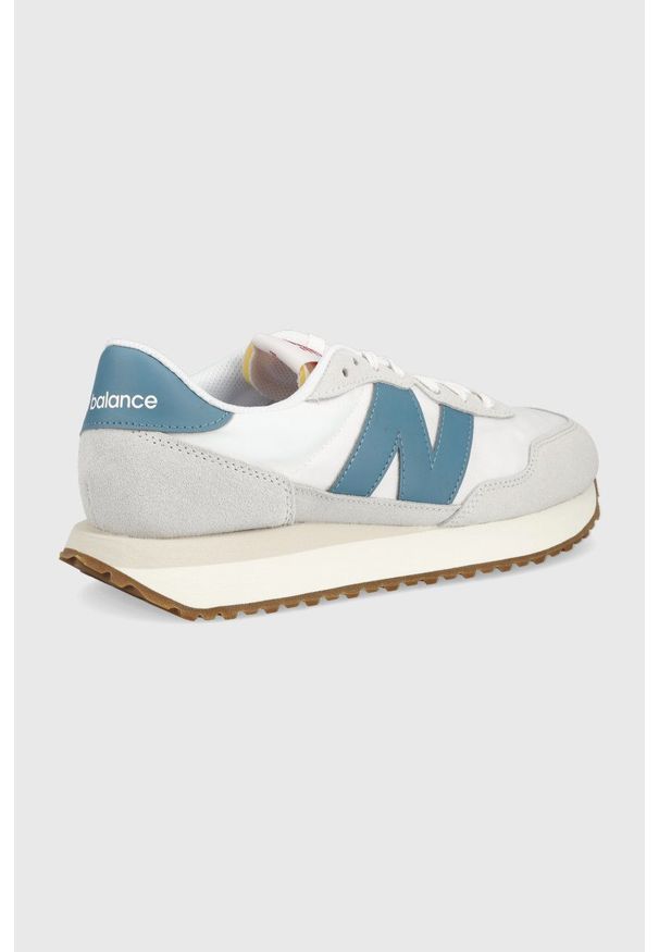 New Balance sneakersy MS237GD kolor szary. Nosek buta: okrągły. Zapięcie: sznurówki. Kolor: szary. Materiał: guma