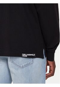 Karl Lagerfeld Jeans Polo A4M17028 Czarny Regular Fit. Typ kołnierza: polo. Kolor: czarny. Materiał: bawełna #3
