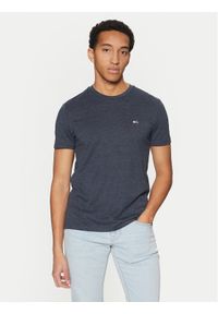 Tommy Jeans T-Shirt Jaspe DM0DM20363 Granatowy Slim Fit. Kolor: niebieski