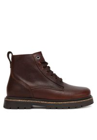 Birkenstock Trapery Highwood Lace Mid 1030784 Brązowy. Kolor: brązowy. Materiał: skóra