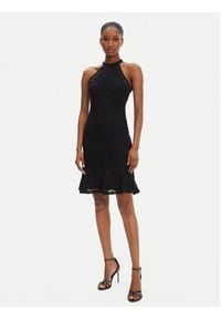 Guess Sukienka koktajlowa W5YK0C KCS90 Czarny Classic Fit. Kolor: czarny. Materiał: bawełna. Styl: wizytowy