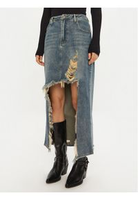 One Teaspoon Spódnica jeansowa 26580 Niebieski Regular Fit. Kolor: niebieski. Materiał: bawełna #1