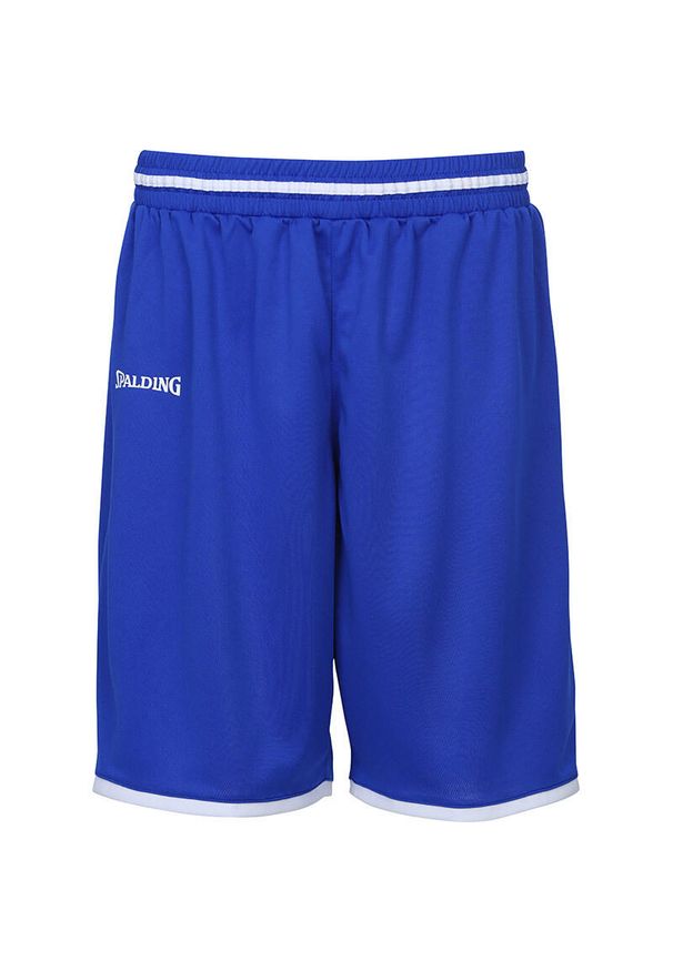 SPALDING - Spodenki dziecięce Spalding Move. Kolor: biały, wielokolorowy, niebieski. Materiał: tkanina. Sport: koszykówka